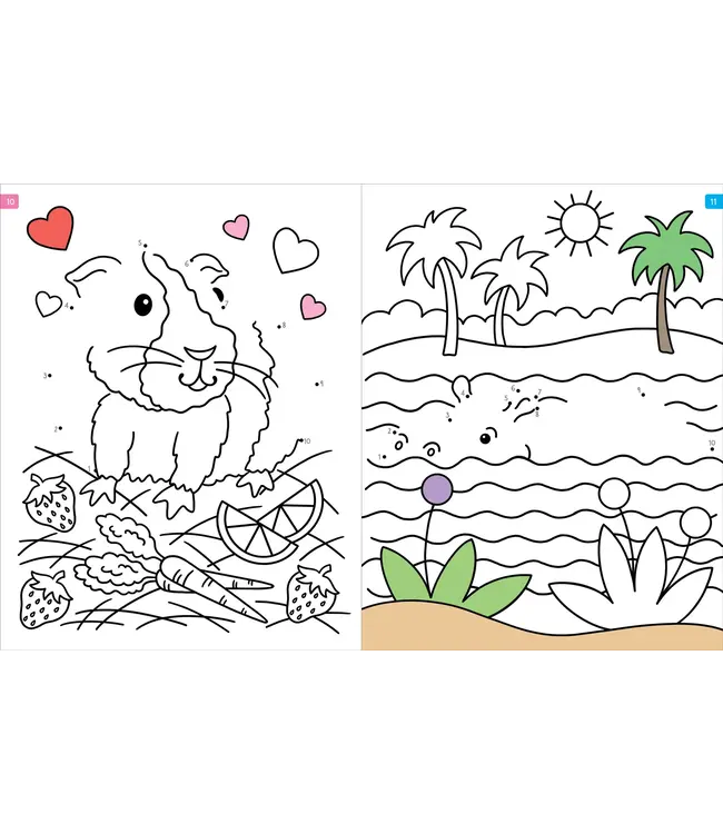Peter Pauper Press Animals Dot-To-Dot Coloring Book