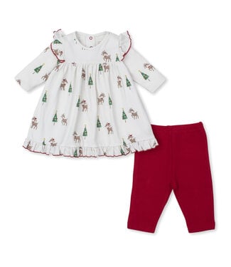 Kissy Kissy Christmas Deer Cheer Dress Set