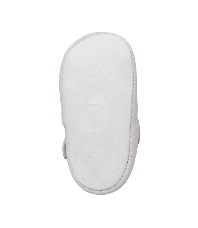 Darcy White Leather Crib Shoe