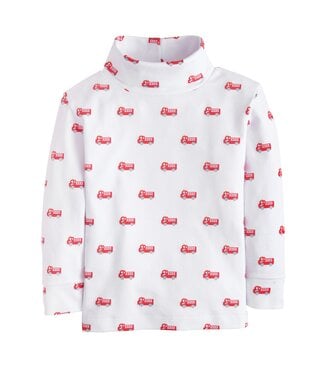 Little English Printed Turtleneck-Fire Truck