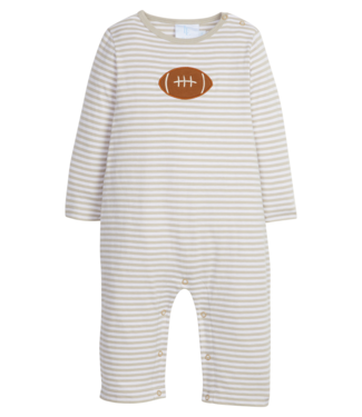 Little English Gray Stripe Romper-Football