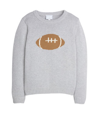 Little English Gray Intarsia Sweater-Football