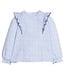 Little English Blue Vinings Flutter Blouse