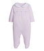 Little English Smocked Footie-Pink Geo