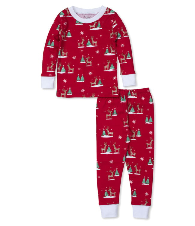 Kissy Kissy Red PJ Set Holiday Reindeer Baby