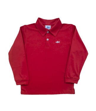 Saltwater Boys Co. Red L/S Polo