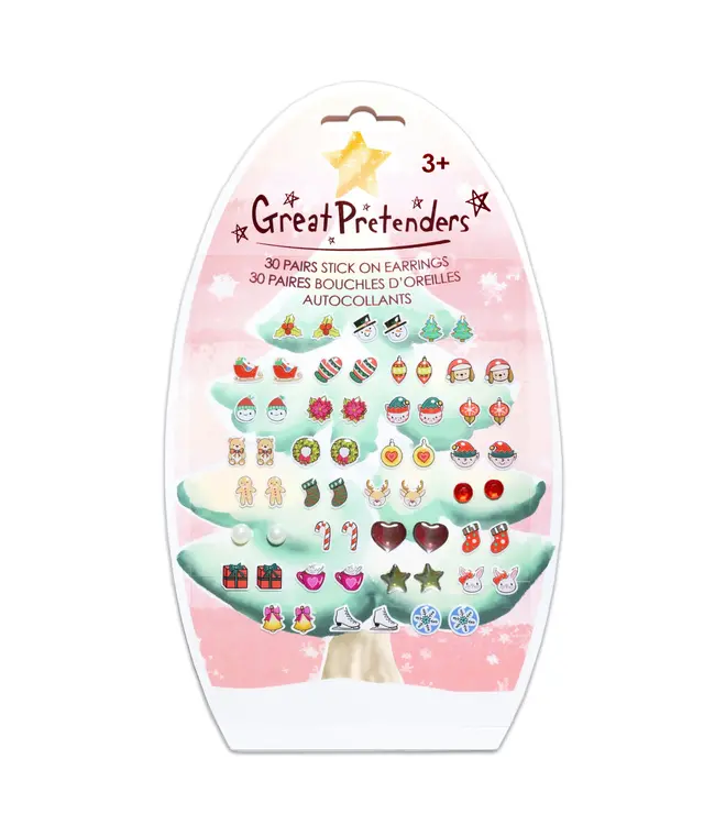 Great Pretenders Holiday Sticker Earrings 30 pair