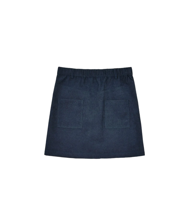Navy Blue Woven Skirt