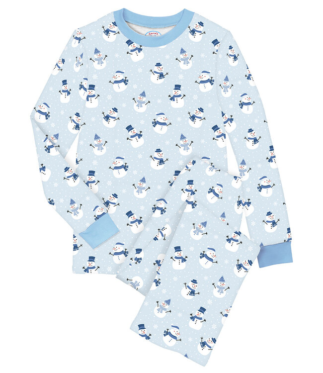 Sara's Prints Gentle Snowman Adult PJs