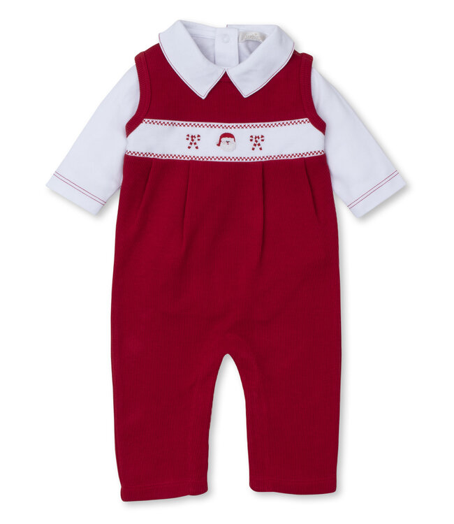 Kissy Kissy Red/White CLB Holiday Medley 24 Overall Set w/Hand Emb.