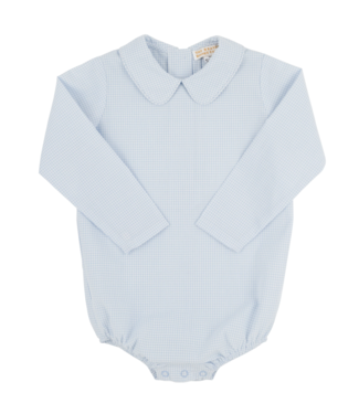 Beaufort Bonnet Barrington Blue Windowpane Peter Pan Collar Onesie