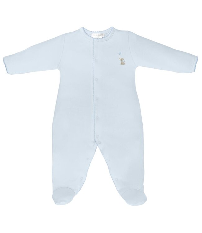 LydaBaby Lt. Blue Lovely Elephant Footie