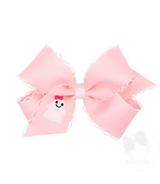 Wee Ones Med. Pink Ghost Bow