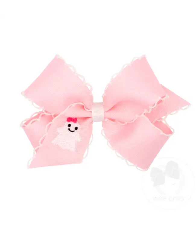 Wee Ones Med. Pink Ghost Bow