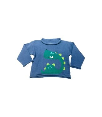 Luigi Blue Dinosaur Head Sweater