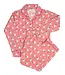 Smocking Bird Red Striped Vintage Santa Button Down Adult PJ Set