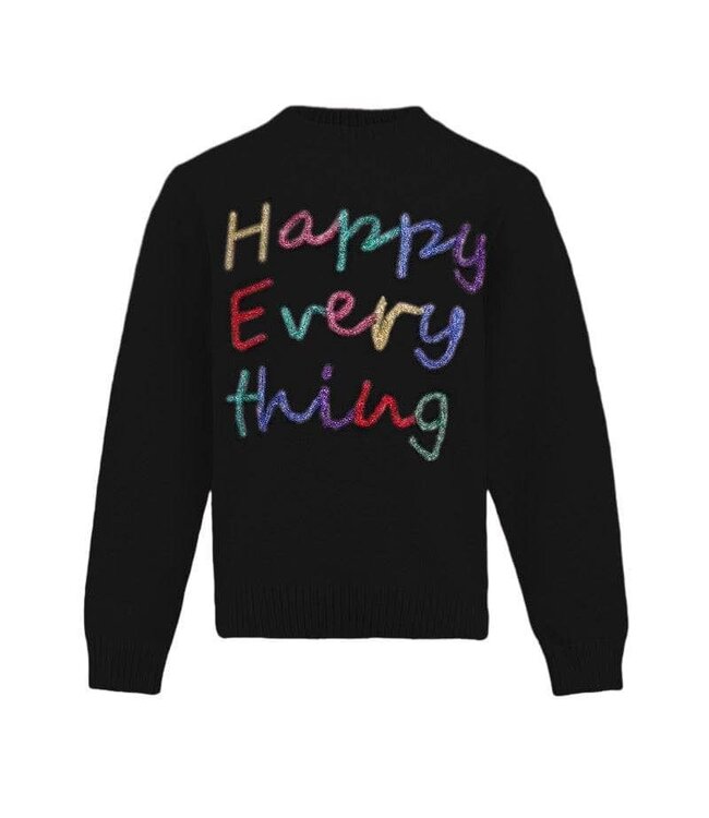 Lola & the Boys Happy Everything Tinsel Sweater