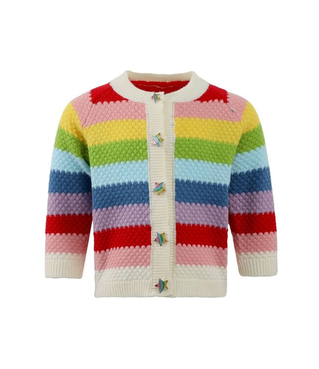 Lola & the Boys Rainbow Bright Knit Cardigan