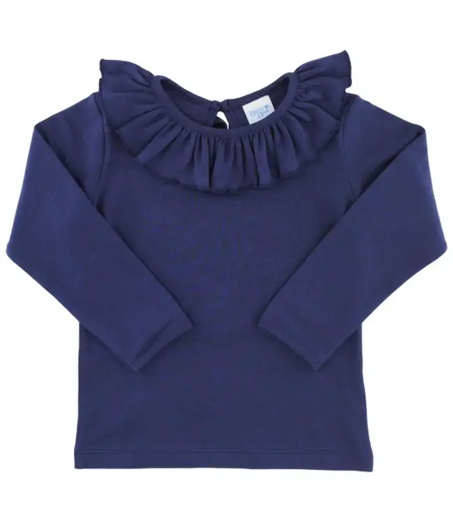 Bailey Boys Navy L/S Ruffled Tee