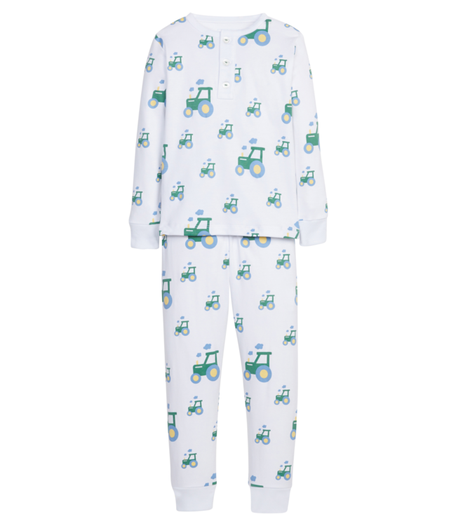 Little English Printed Jammies-Tractors
