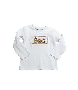 White L/S Boo T-Shirt