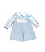 Lt. Blue Pleat Front Corduroy Jumper w/Ballerina