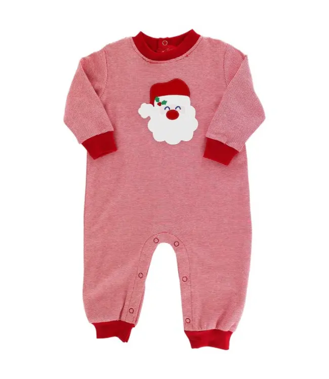 Bailey Boys Santa Knit Romper