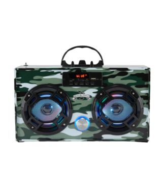 Wireless Express Green Camo Boombox Bluetooth Speaker