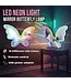 Neon Butterfly Sign with RGB Lights & Mirror