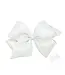 Wee Ones King Glitter Overlay Bow-WHT
