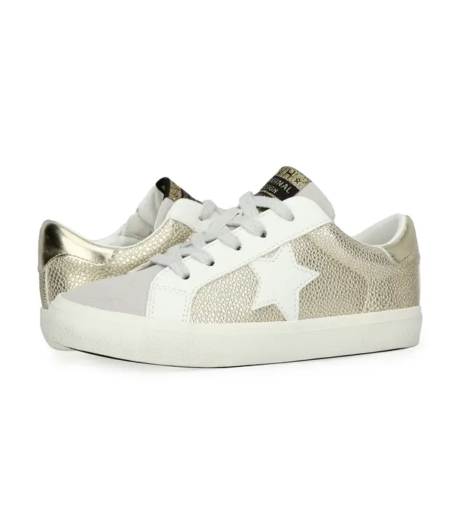 Vintage Havana Metallic Gold Pebbled Low Top White Star