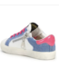 Luli Hot Pink Laced Silver Star Denim White Low Top