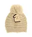 Kids Solid Pom Beanie