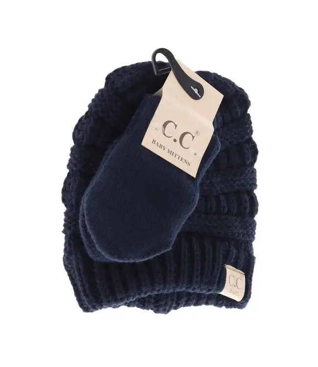 Baby Beanie w/Mitten Set
