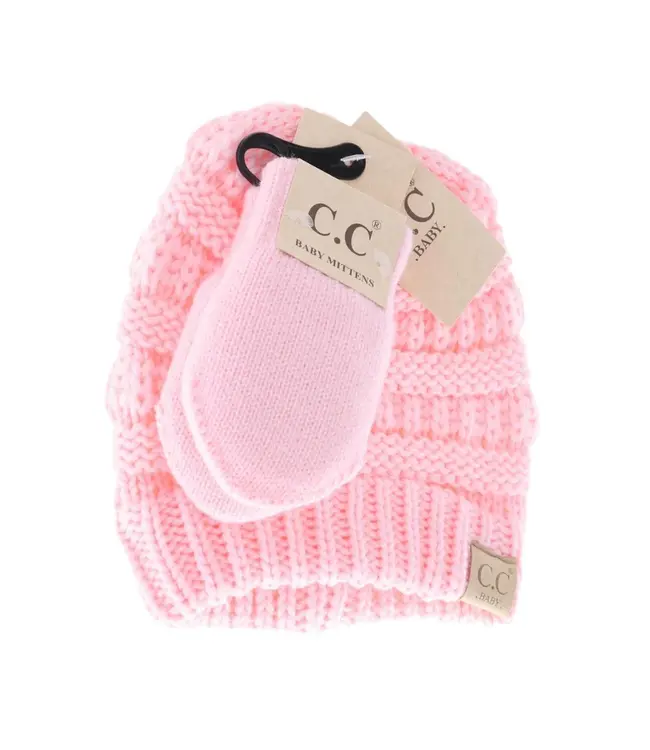 Baby Beanie w/Mitten Set