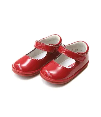 Cara Scalloped Mary Jane Patent Red
