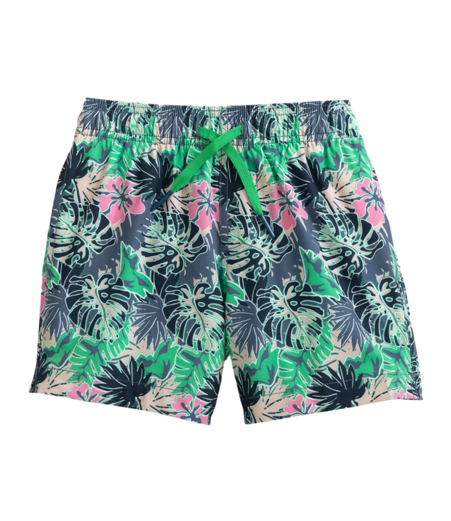 Southern Tide Simply Green Grand Palms Swim Trunk