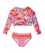 Snapper Rock Blooming Sunset Crop L/S Rash Set