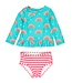 Ruffle Butts Catching Rainbows Rash Guard Bikini