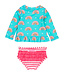 Ruffle Butts Catching Rainbows Rash Guard Bikini