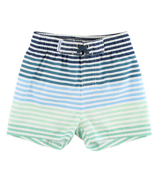 Ruffle Butts Coastal Stripe Swim Trunks
