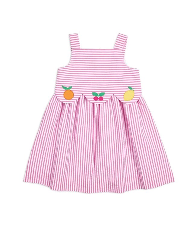 Florence Eiseman Seersucker Dress w/Fruit