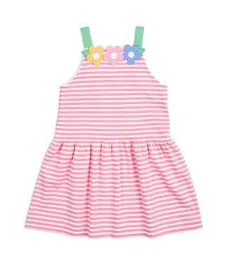 Florence Eiseman Stripe Knit Dress w/Flowers