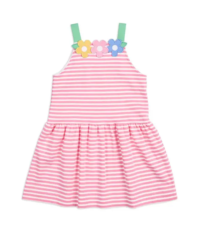 Florence Eiseman Stripe Knit Dress w/Flowers