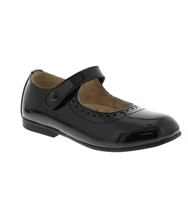 Footmates Emma Black Patent