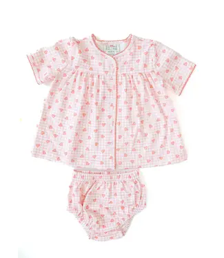Ruth and Ralph Pink Hearts Layette Set