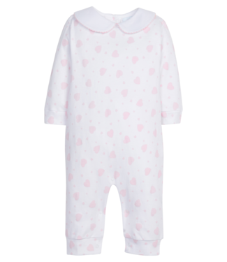 Little English Pink Hearts Printed Playsuit