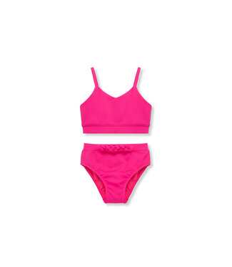 Pink Braided Waist 2 Piece Swimsuit