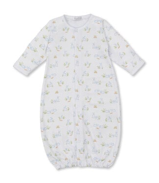 Kissy Kissy Lt. Blue Baby Bunny Patch Convertible Gown