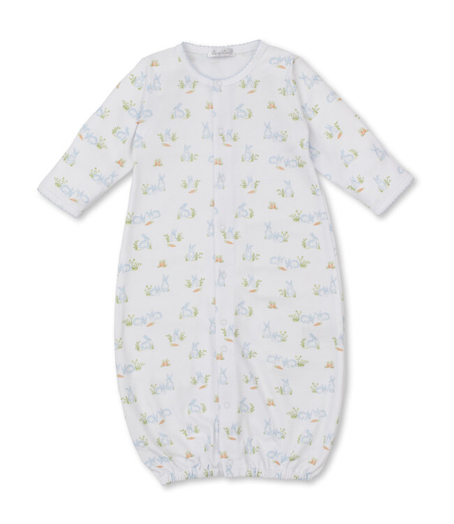 Kissy Kissy Lt. Blue Baby Bunny Patch Convertible Gown
